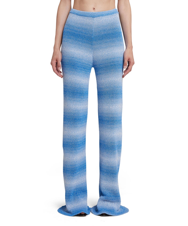 Blue MSGM Cotton Pants With Faded Effect | USA_MSGM19735