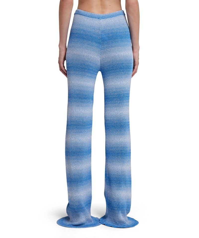 Blue MSGM Cotton Pants With Faded Effect | USA_MSGM19735