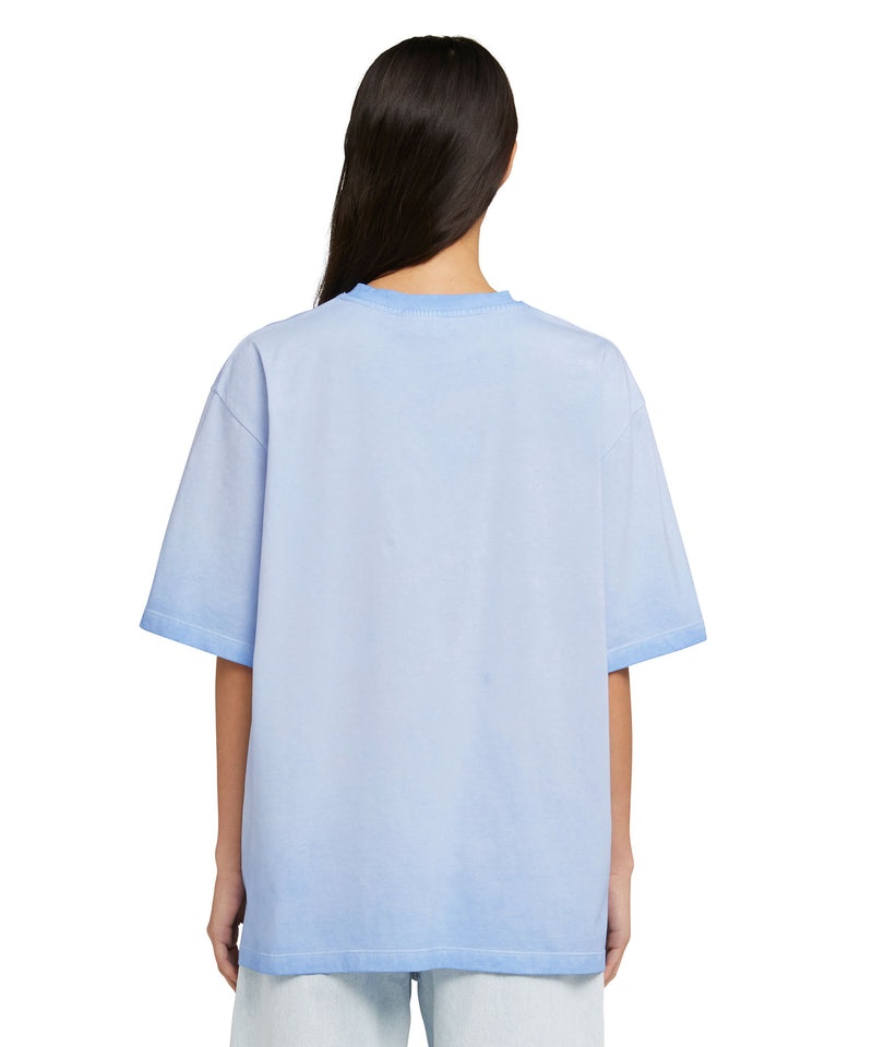 Blue MSGM Faded Treatment And Embroidered Logo | USA_MSGM76780