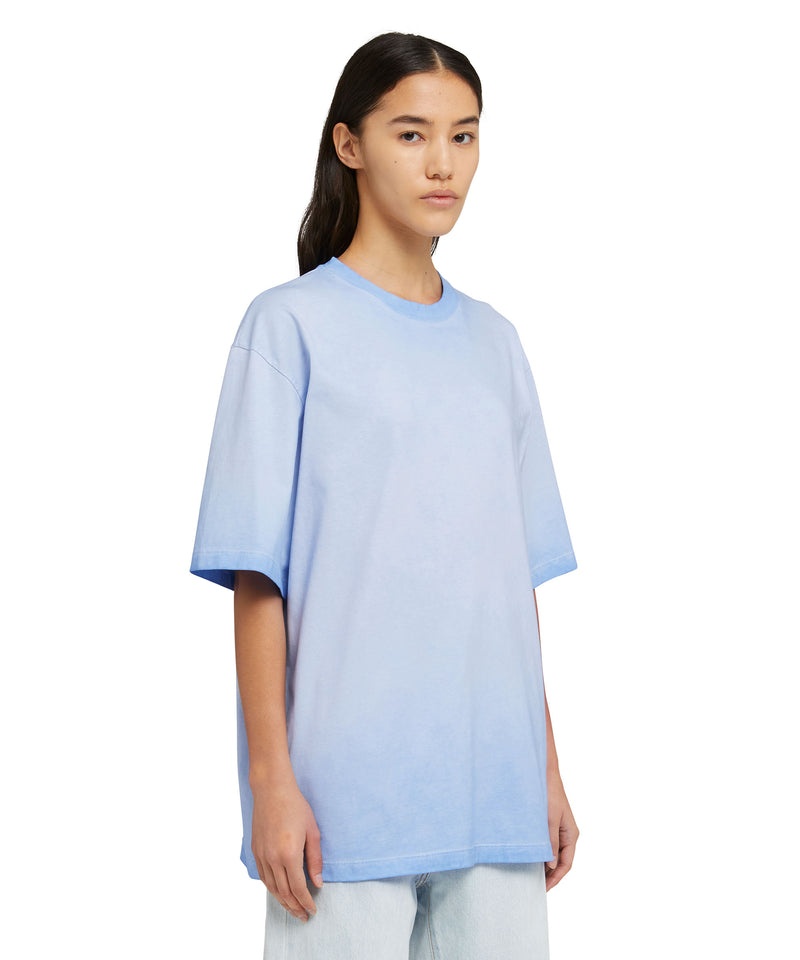 Blue MSGM Faded Treatment And Embroidered Logo | USA_MSGM76780