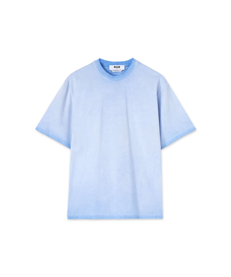 Blue MSGM Faded Treatment And Embroidered Logo | USA_MSGM76780