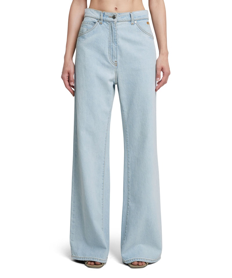 Blue MSGM Light Denim Pants With 5 Pockets | USA_MSGM15017