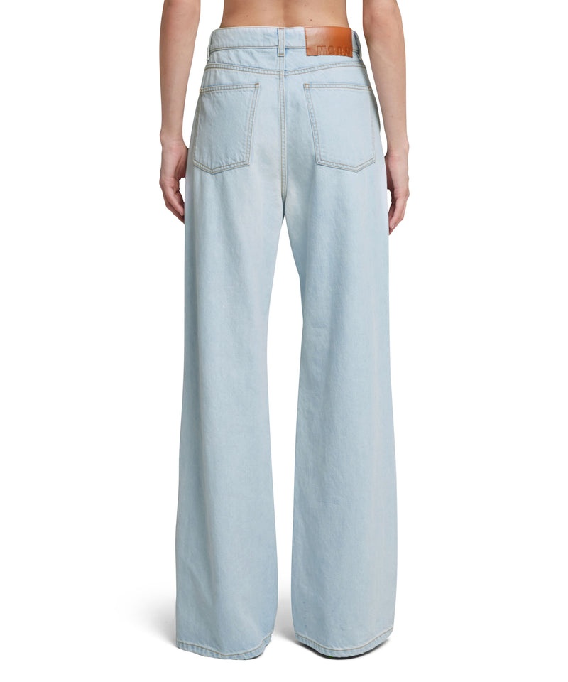 Blue MSGM Light Denim Pants With 5 Pockets | USA_MSGM15017