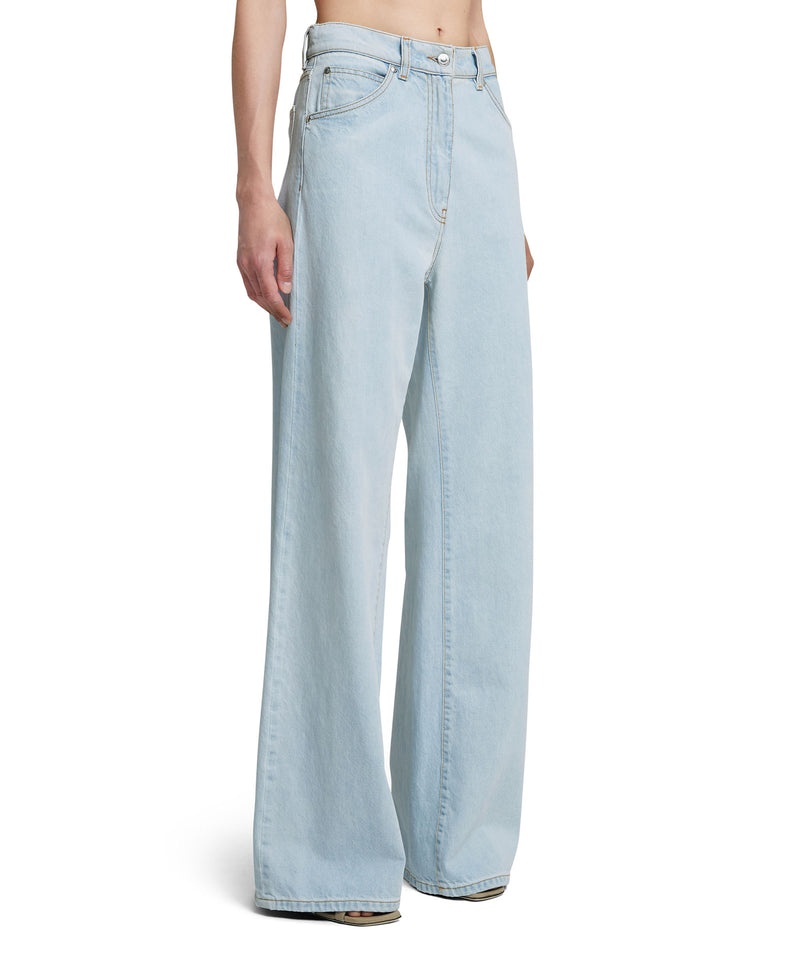 Blue MSGM Light Denim Pants With 5 Pockets | USA_MSGM15017