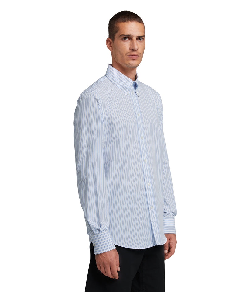 Blue MSGM Poplin Shirt | USA_MSGM26045