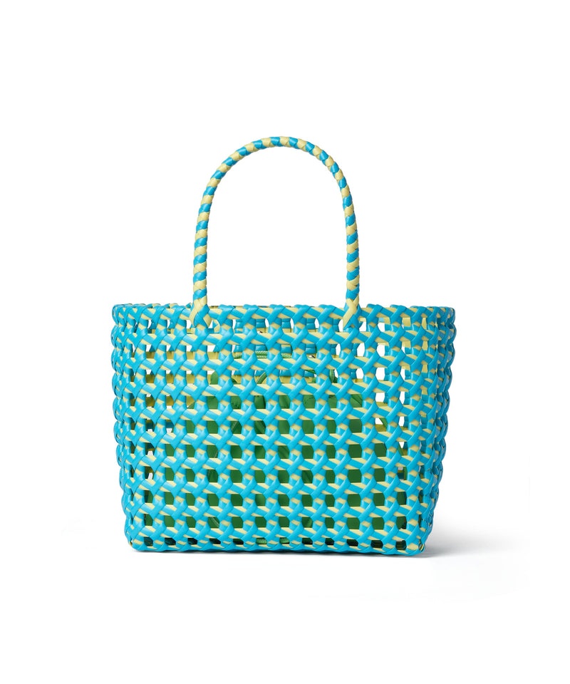 Blue MSGM Woven Tote Bag With Logo | USA_MSGM48166