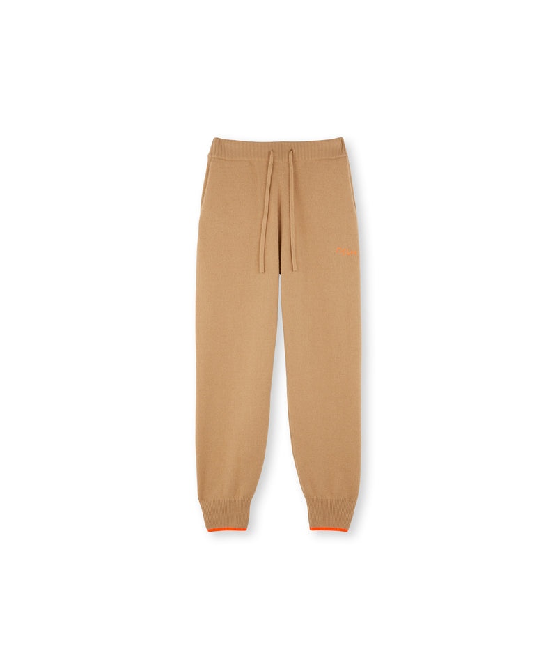 Brown MSGM Wool And Cashmere Track Pants | USA_MSGM24171