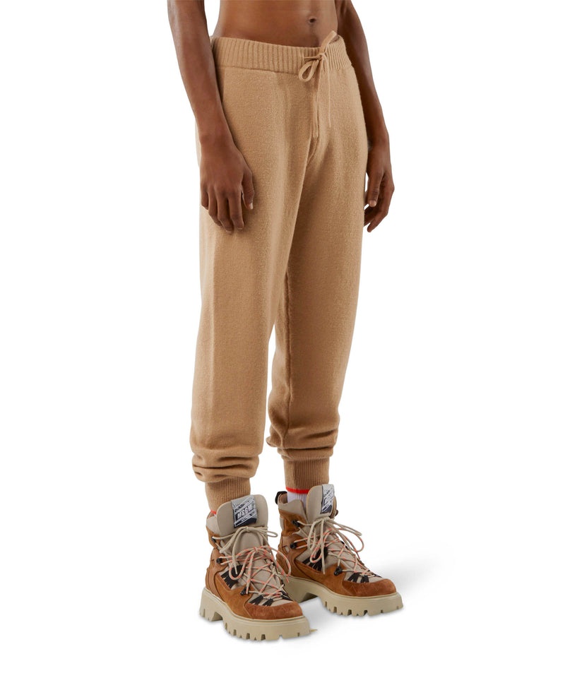 Brown MSGM Wool And Cashmere Track Pants | USA_MSGM24171