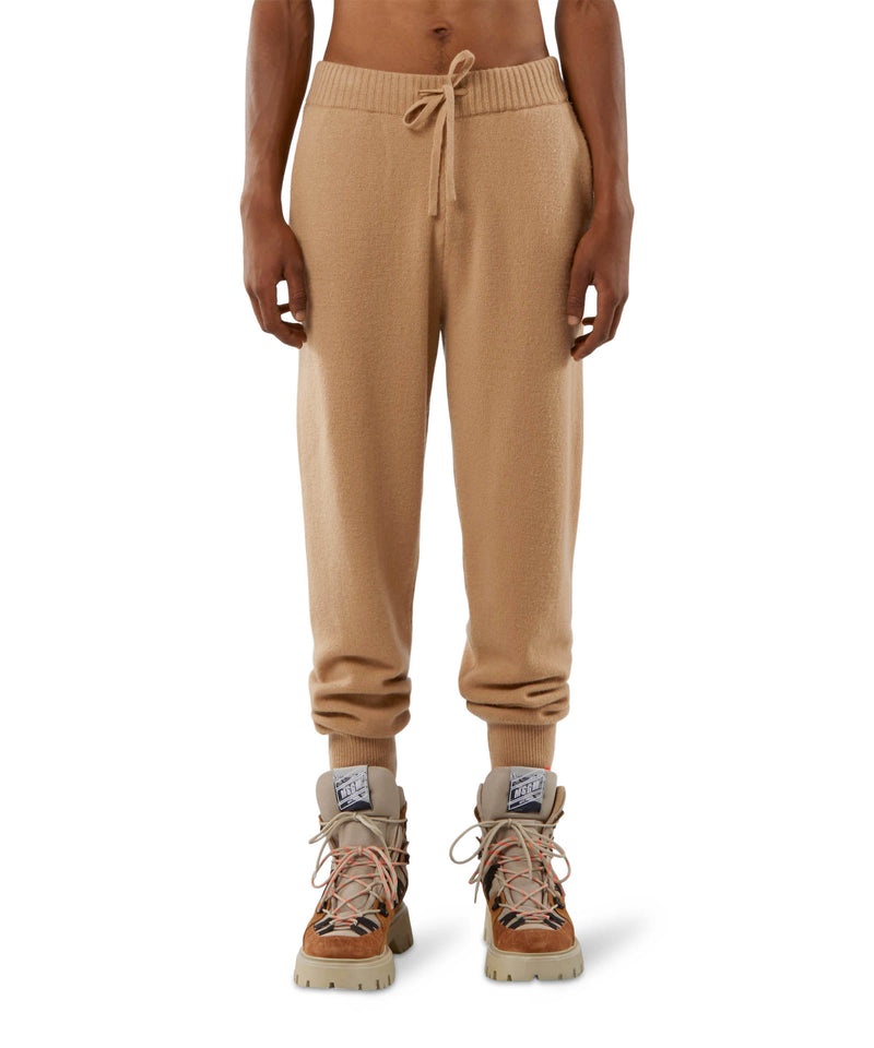 Brown MSGM Wool And Cashmere Track Pants | USA_MSGM24171