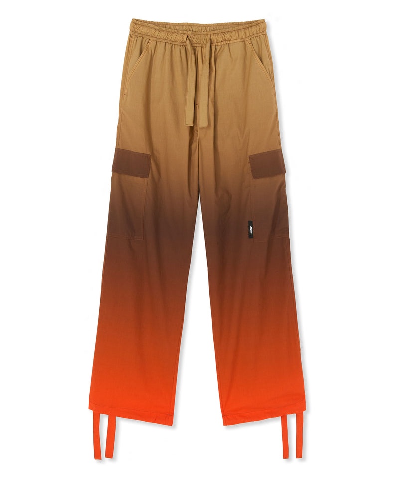 Brown / Orange MSGM Faded Print Poplin Cargo Pants | USA_MSGM64997