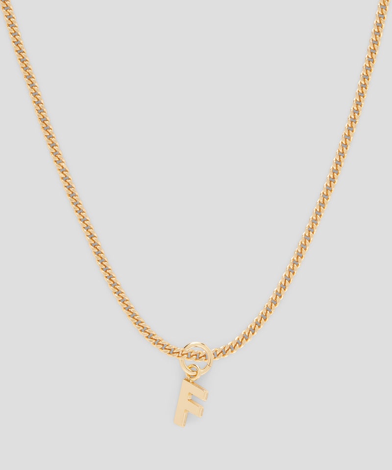 Gold MSGM Brass letter F charm | USA_MSGM80257