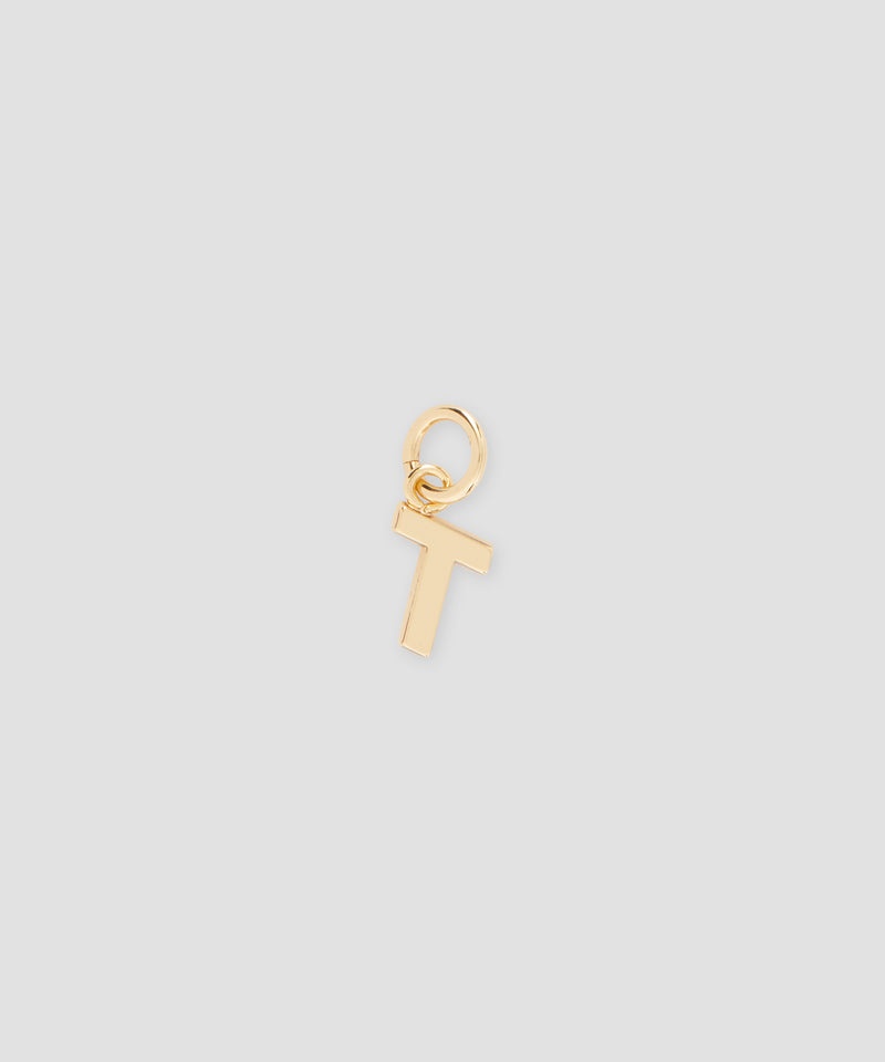 Gold MSGM Brass letter T charm | USA_MSGM89584