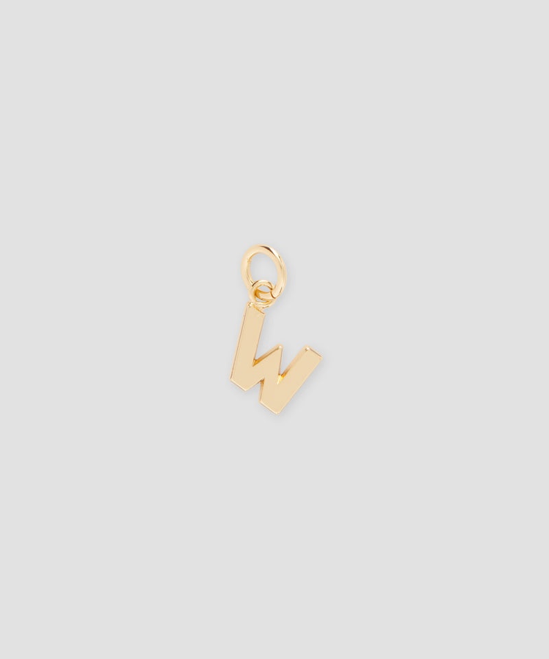 Gold MSGM Brass letter W charm | USA_MSGM46394