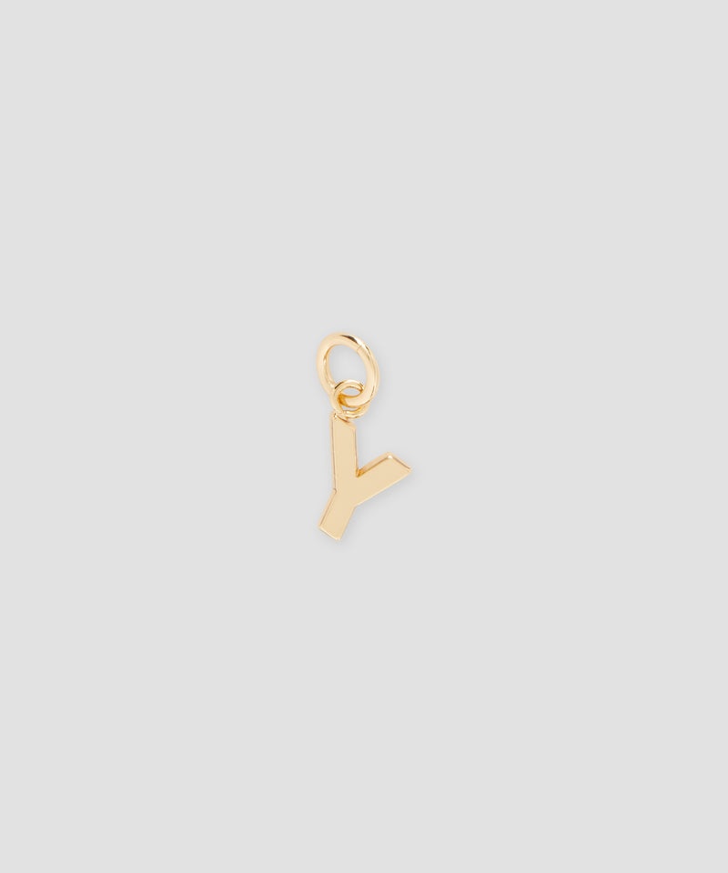 Gold MSGM Brass letter Y charm | USA_MSGM96857