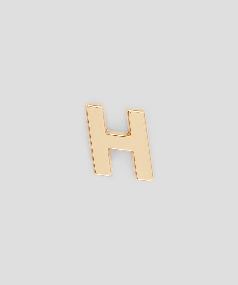 Gold MSGM Single brass H charm | USA_MSGM57491