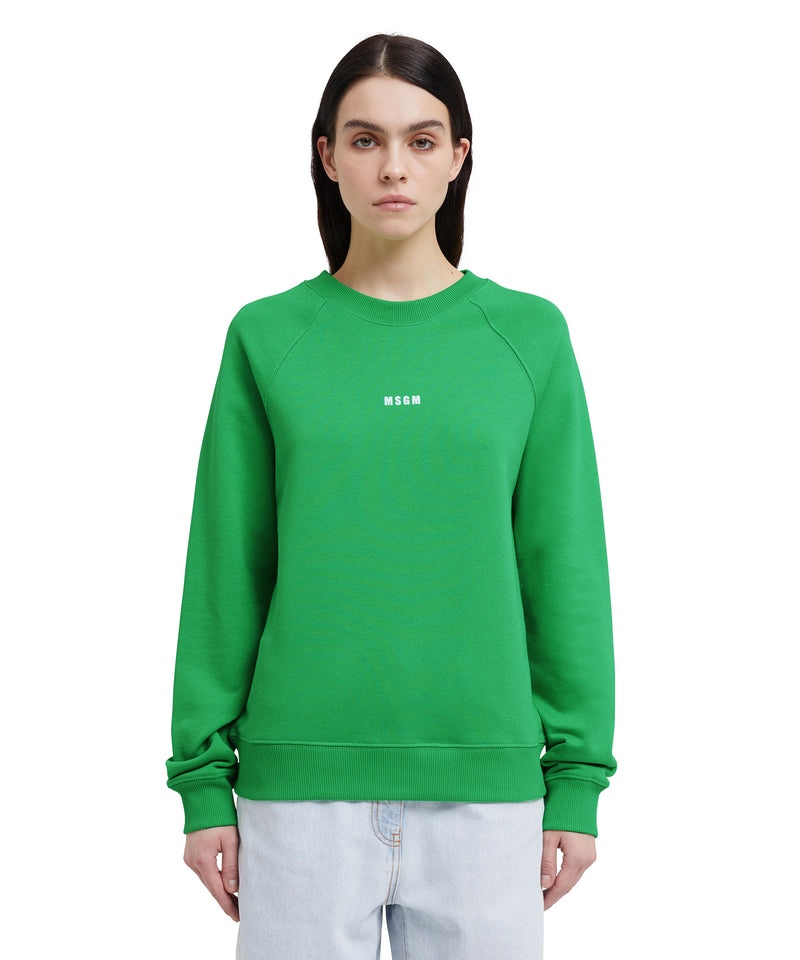 Green MSGM Mini Logo Sweatshirt | USA_MSGM45401