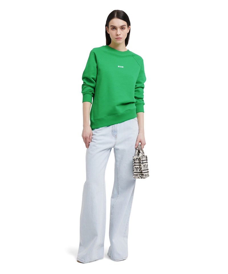 Green MSGM Mini Logo Sweatshirt | USA_MSGM45401