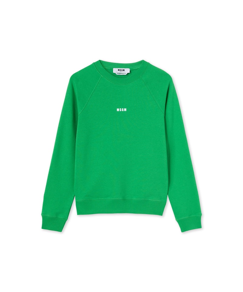 Green MSGM Mini Logo Sweatshirt | USA_MSGM45401