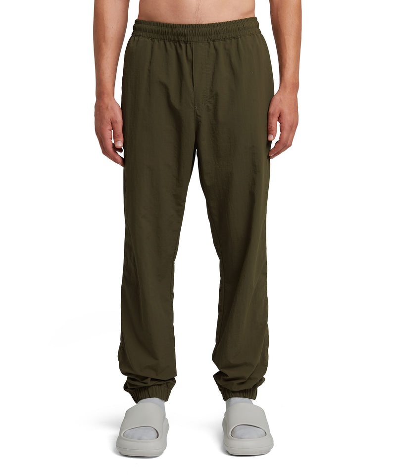 Green MSGM Nylon Pants With Elasticized Waistband | USA_MSGM38162