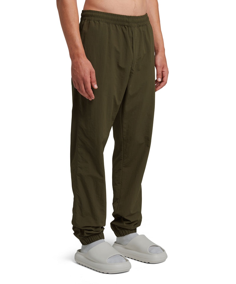 Green MSGM Nylon Pants With Elasticized Waistband | USA_MSGM38162