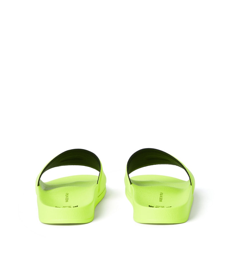 Green MSGM Pool Slippers With Msgm Micro Logo | USA_MSGM10892