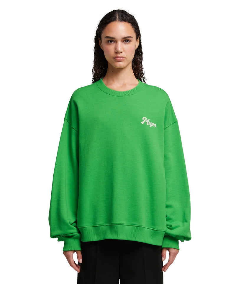 Green MSGM Sweatshirt With Bar Milano Graphic | USA_MSGM47907