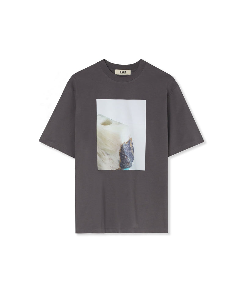 Grey MSGM Fantastic Green Inverse Series Organic Jersey Cotton | USA_MSGM17872