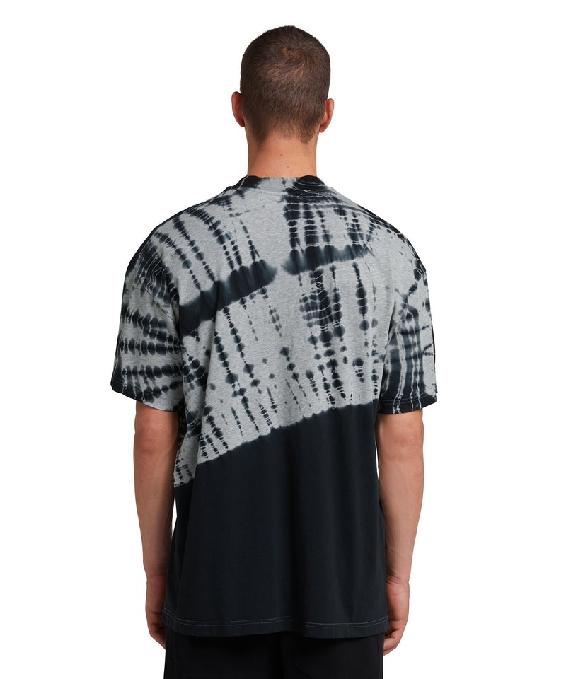 Grey / Black MSGM New Brushstroke Logo And Tie-dye Treatment | USA_MSGM12841