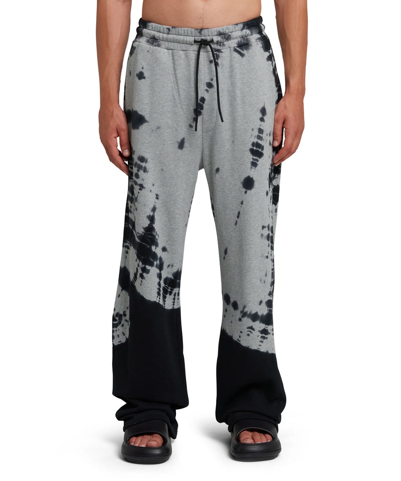 Grey / Black MSGM Sweat Pants With Tie-dye Treatment | USA_MSGM85420