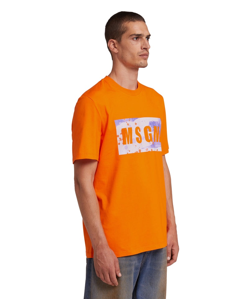 Orange MSGM Box Logo Camo Graphic | USA_MSGM44139