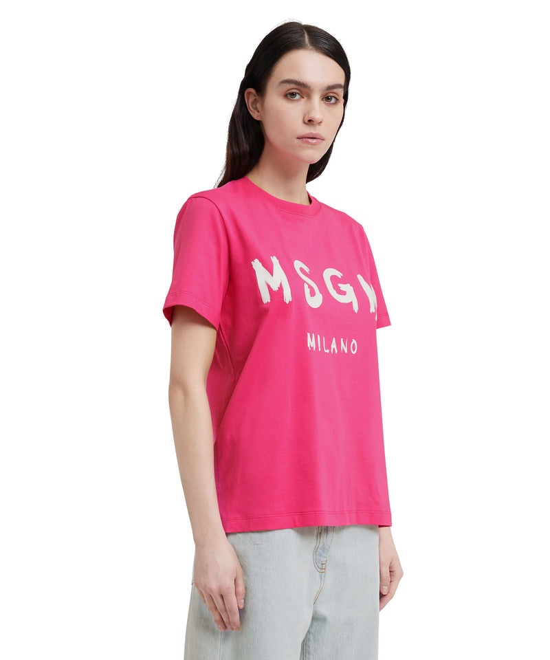 Pink MSGM Brushstroke Logo | USA_MSGM35229