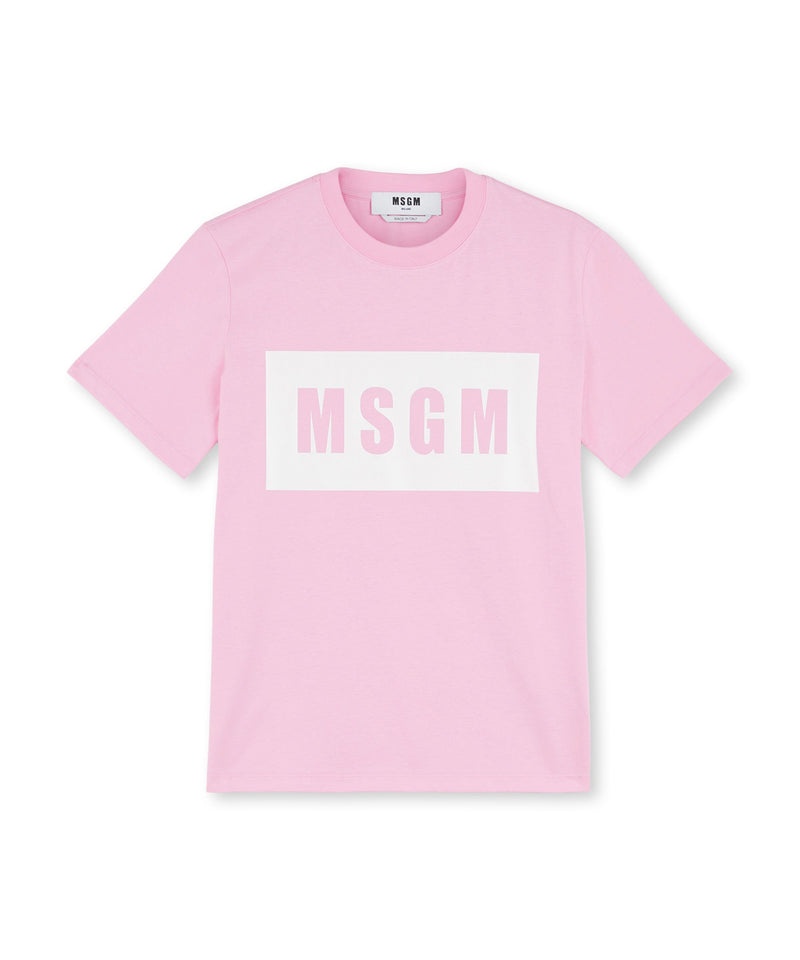 Pink MSGM Crew Neck Msgm Box Logo | USA_MSGM66893