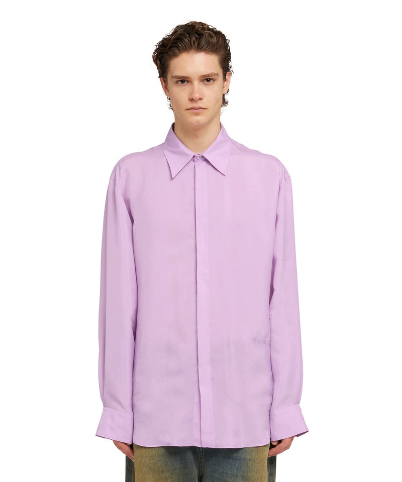 Pink MSGM Cupro Shirt | USA_MSGM85256