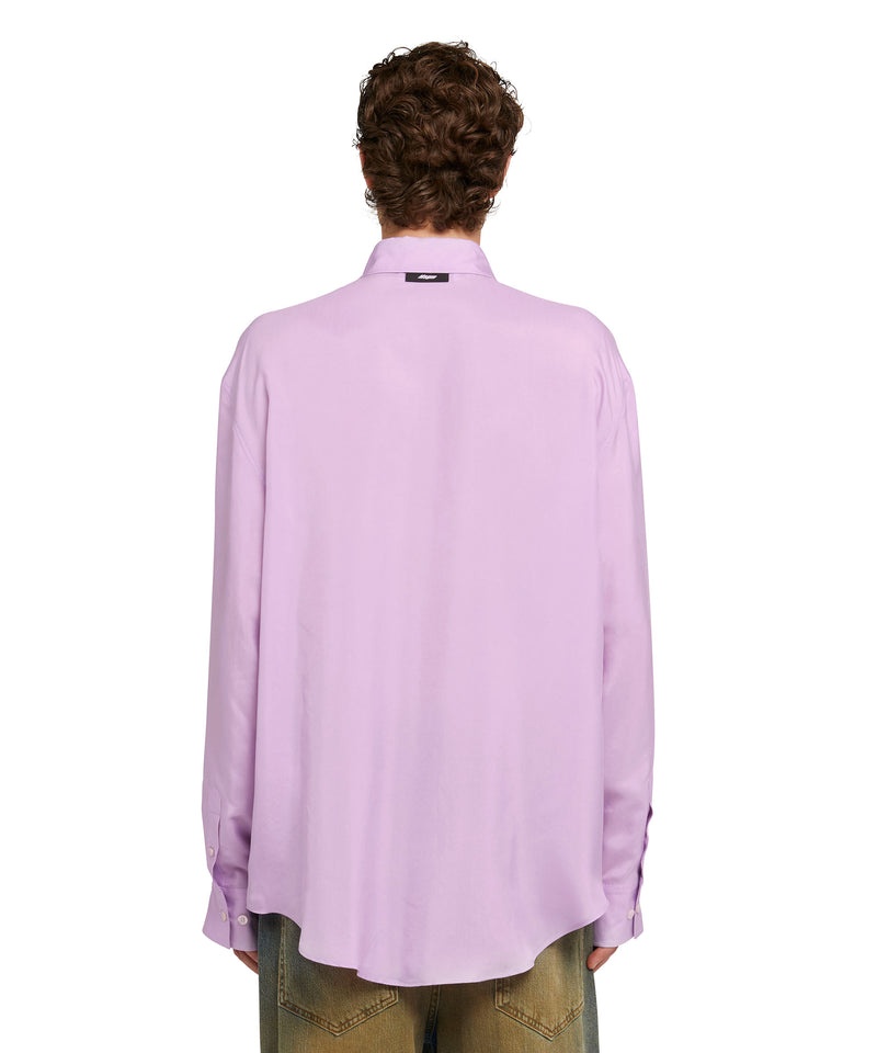 Pink MSGM Cupro Shirt | USA_MSGM85256