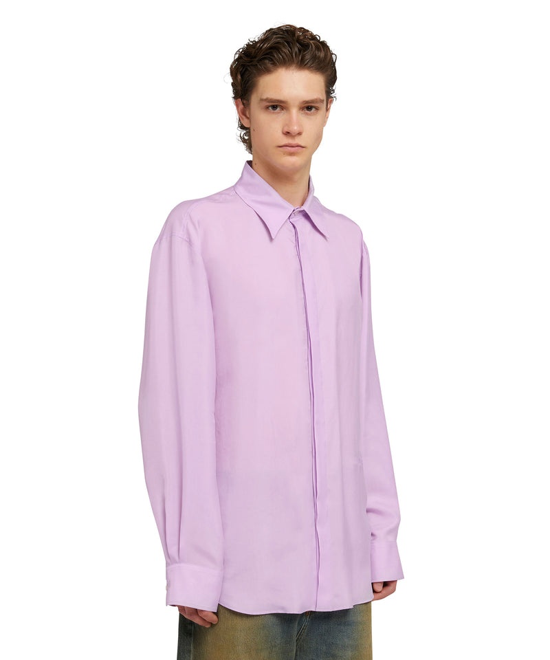 Pink MSGM Cupro Shirt | USA_MSGM85256