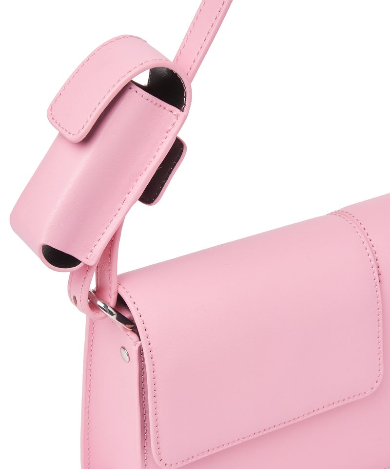 Pink MSGM Double Flap Baguette Bag With Metallic Logo | USA_MSGM68383