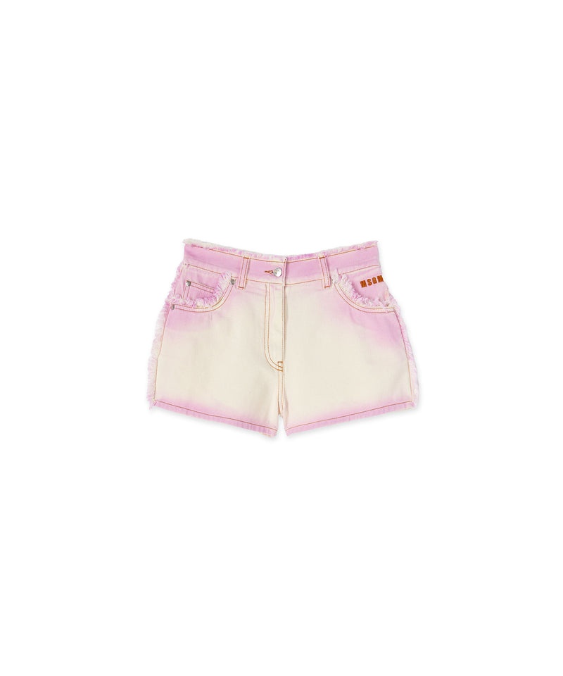 Pink MSGM Faded Bull Treatment 5 Pocket Shorts | USA_MSGM22052