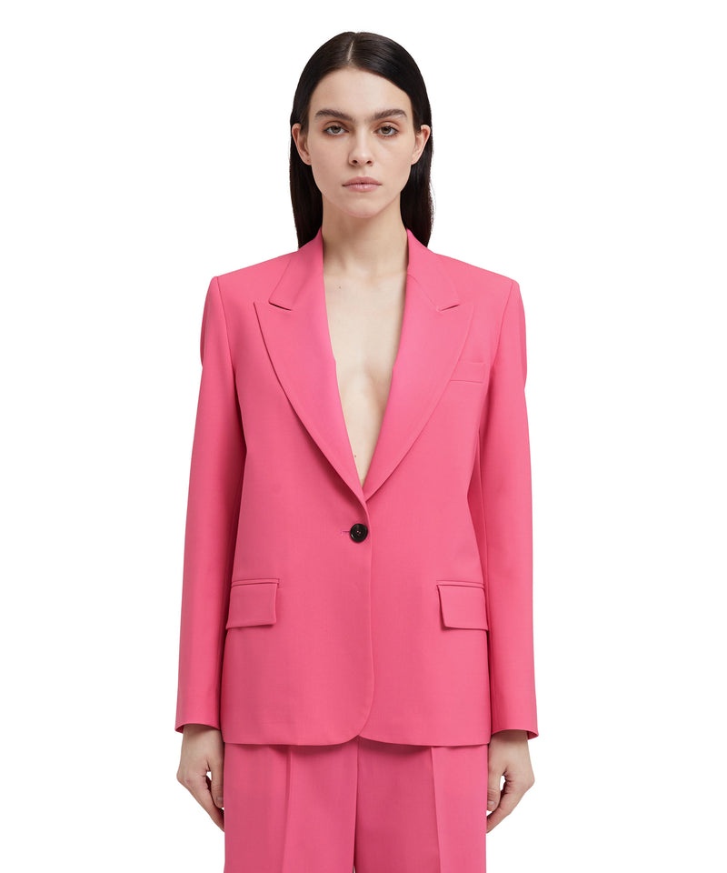 Pink MSGM Fresh Wool Single-breasted Jacket | USA_MSGM13106