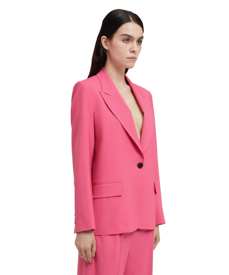 Pink MSGM Fresh Wool Single-breasted Jacket | USA_MSGM13106