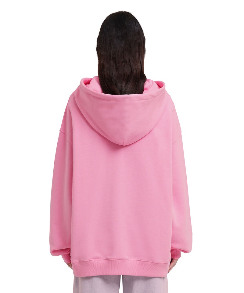 Pink MSGM Hooded Sweatshirt With Street Style Graphic | USA_MSGM66488