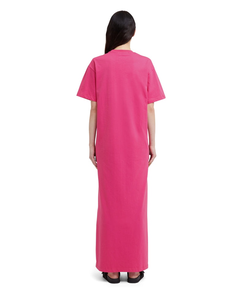 Pink MSGM Long Dress With Logo | USA_MSGM94496