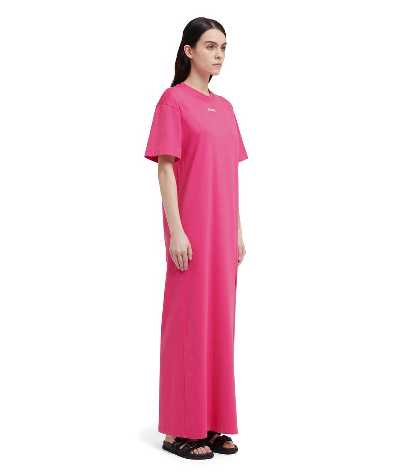 Pink MSGM Long Dress With Logo | USA_MSGM94496