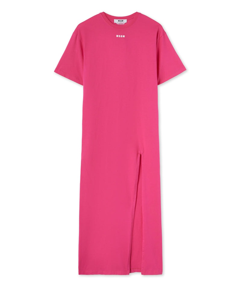 Pink MSGM Long Dress With Logo | USA_MSGM94496