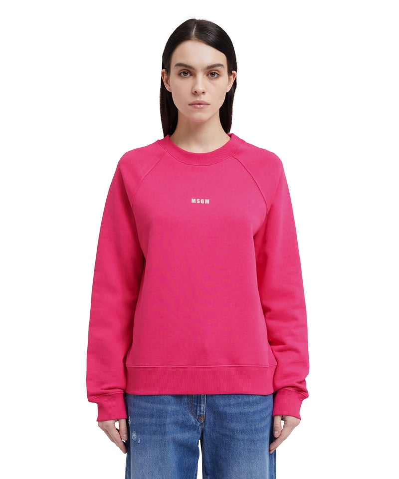 Pink MSGM Mini Logo Sweatshirt | USA_MSGM38437