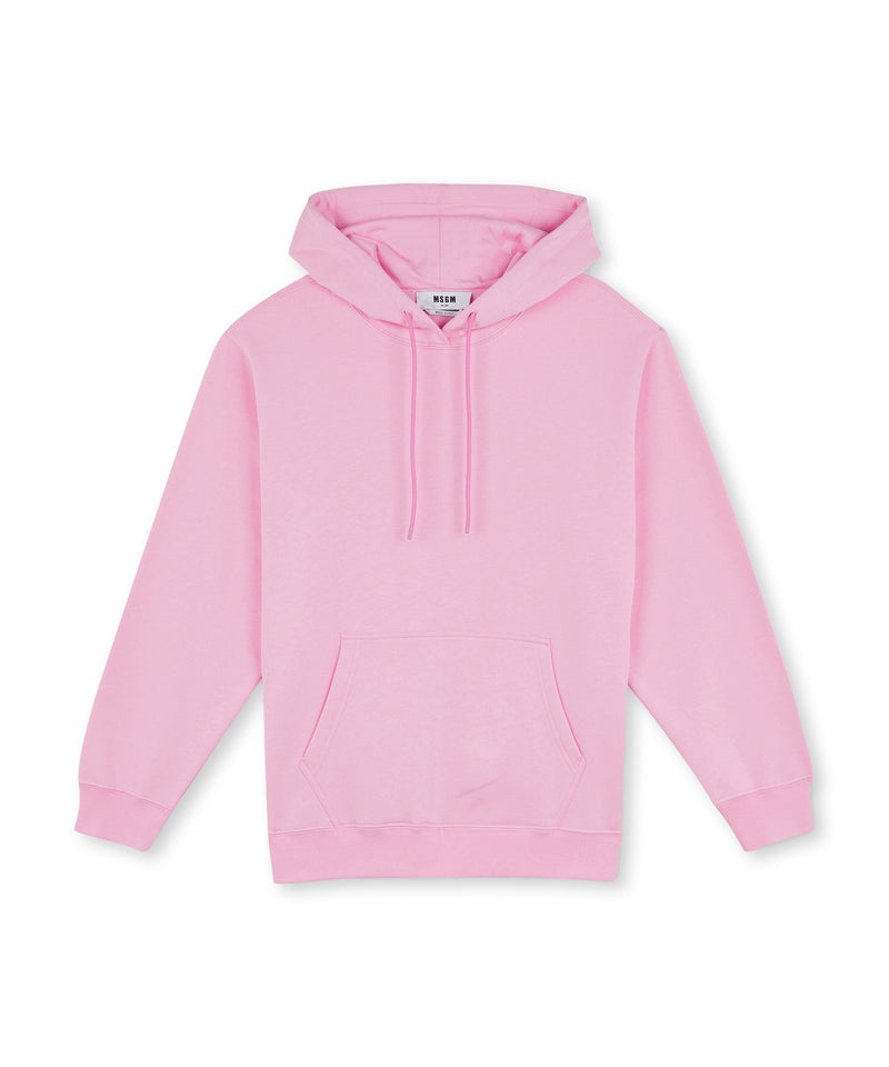 Pink MSGM Oversized Sweatshirt With A Maxi Logo Print On The Hood | USA_MSGM99097