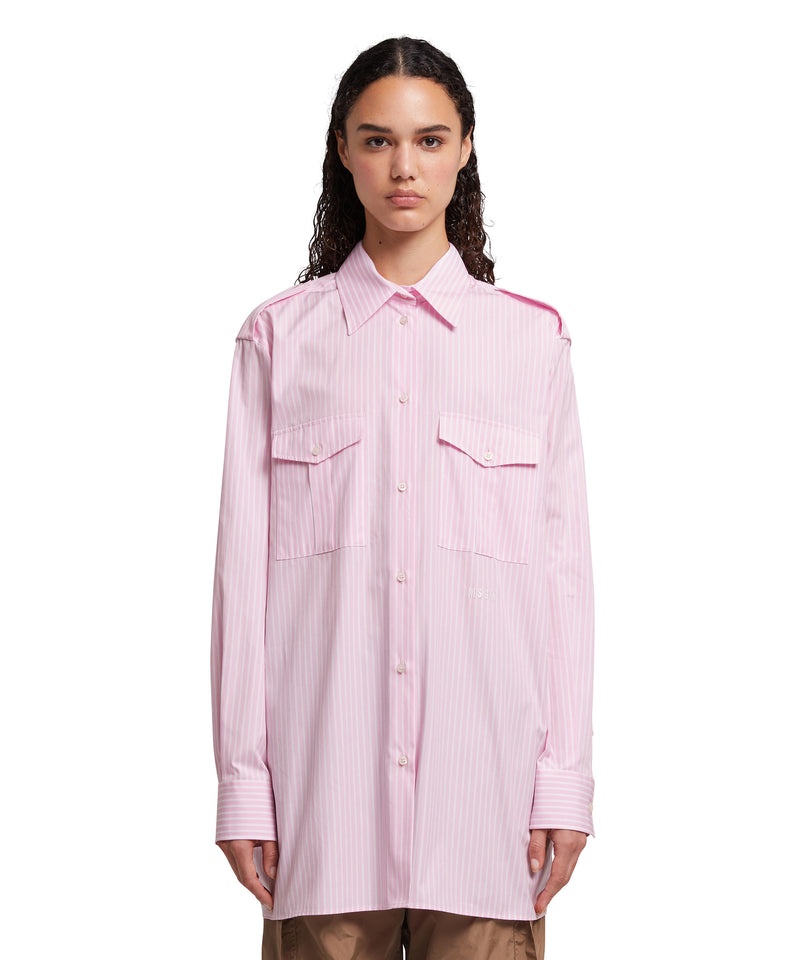 Pink MSGM Poplin Shirt With Small Pockets | USA_MSGM56828