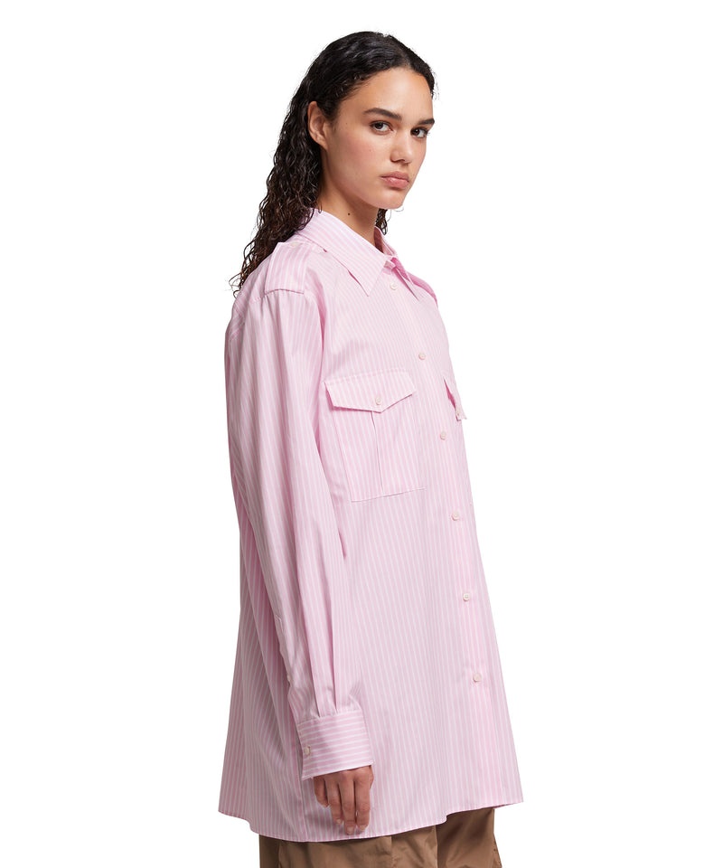 Pink MSGM Poplin Shirt With Small Pockets | USA_MSGM56828