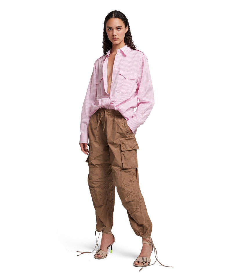 Pink MSGM Poplin Shirt With Small Pockets | USA_MSGM56828