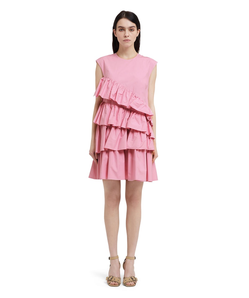 Pink MSGM Sleeveless Poplin With Ruffles | USA_MSGM31544