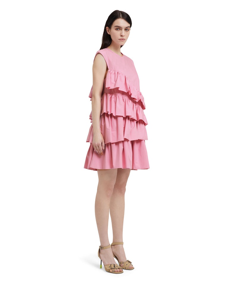 Pink MSGM Sleeveless Poplin With Ruffles | USA_MSGM31544